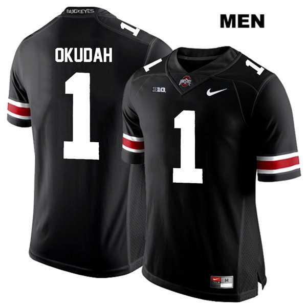 Ohio State Buckeyes Men's Jeffrey Okudah #1 White Number Black Authentic Nike College NCAA Stitched Football Jersey GD19L50NO